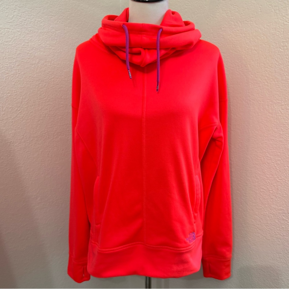 The North Face Women's Cowl Neck Sweatshirt in Bright Fuschia